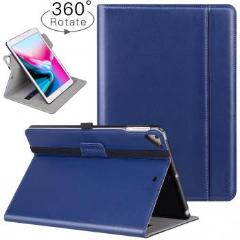 Ztotop 360° Leather Smart Cover for iPad Air 2 & 9.7 (2017) – Auto‑Wake, Sleep Mode, Pencil Pocket, Hand Strap