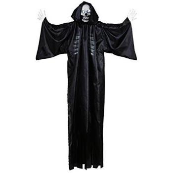 Widmann Grim Reaper Nero con Occhi Luminosi e Cassa Toracica – Taglia Unica
