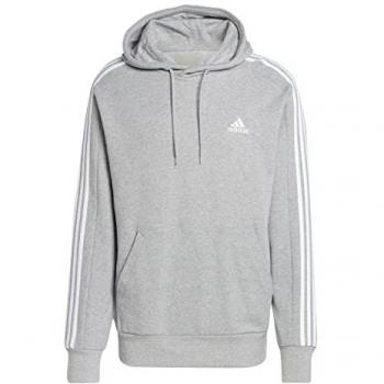 Felpa con Cappuccio 3 Stripes Adidas in French Terry L