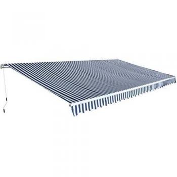 Auvent VidaXL Pliant à main 600 cm bleu/blanc