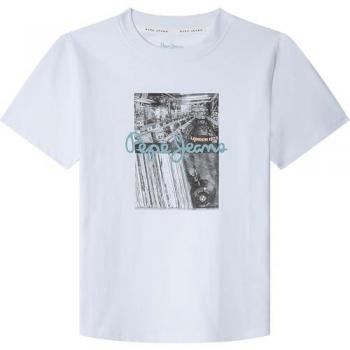 Pepe Jeans Maglietta a maniche corte Wilbert bianca 128 cm, 8 anni (sostenibile)