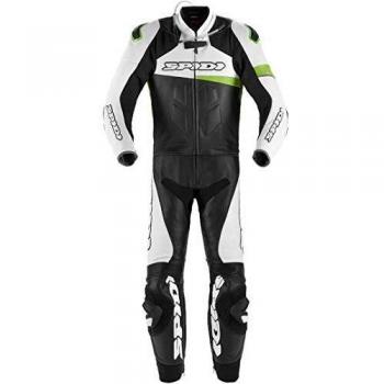 Race Warrior Spidi Touring 2‑Teiler Lederpaket – Weiß/Schwarz/Grün