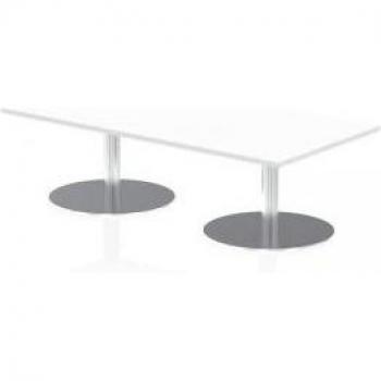 Italia 1600x800 Poseur Rectangular Table White Top 475mm High Leg