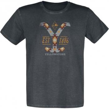 T‑Shirt Yellowstone « Est 1886 » – Homme, multicolor, tailles S à XXL