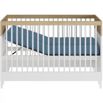 Ensemble Lit Bébé ID Kids Bois Blanc 70x130 cm
