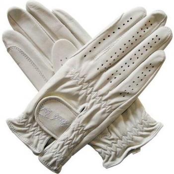 Mark Todd Unisex Toddy Leather Cowboy Gloves – White X-Large