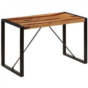 Table de salle à manger 120x60x76 cm en bois solide