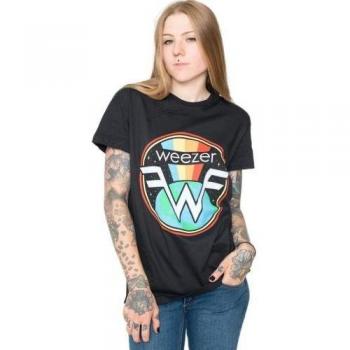 T-shirt adulti in cotone con logo Weezer unisex
