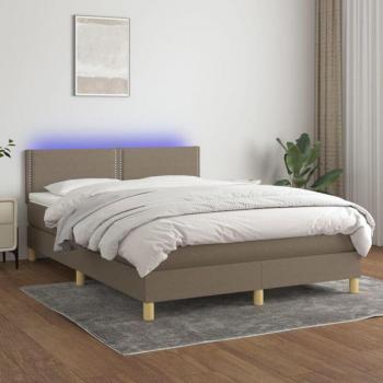 Prolenta Premium – Sommier à lattes 140x190 cm, Matelas Lumineux Taupe