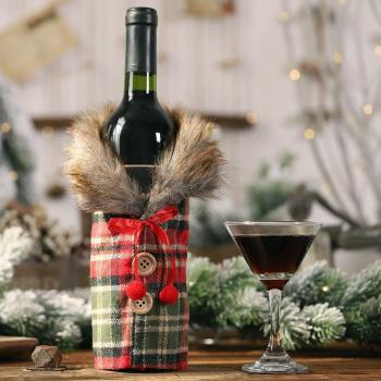Couvercle de bouteille de vin de Noël