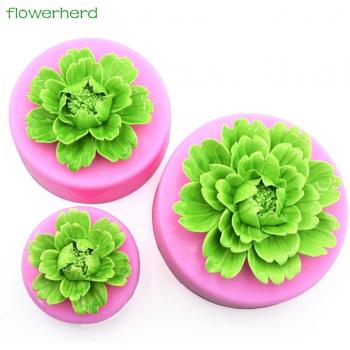 Moule à savon en silicone 3D grande pivoine