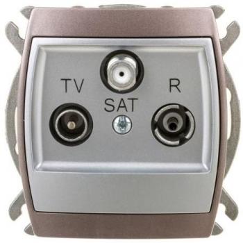GAZELA GPA-JS/m/18/23 Antennendose, Silber/Titan, RTV-SAT
