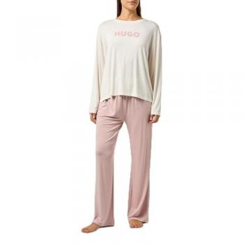 HUGO Underwear Pyjama NITE_LONG SET 10, 2-teilig, rosa