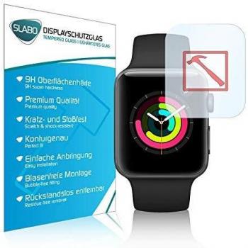 Slabo 3 x Echtglas Panzerschutzfolie für Watch Series 3 (42mm)