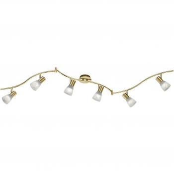 Trio Plafond Design 6 Lumières 3000K Laiton Mat