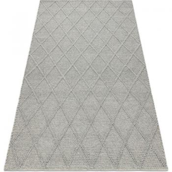 Tapis Bohème en laine TAHAR 99001G gris