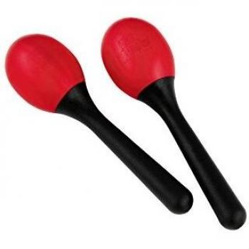 NINO Red Plastic Egg Maracas, 6 Pair