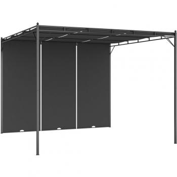 Garden Gazebo with Side Curtain 3x3x2.25 m Anthracite Outdoor Products Sunshade and Rainproof