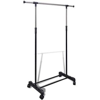 Appendiabiti Regolabile 4 Ruote 1 Asta Appendino