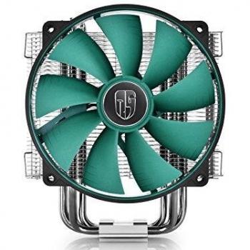 Deepcool Lucifer V2 140 mm CPU cooler con 6 heatpipe, ventola silenziosa PWM compatibile AM4