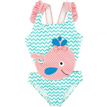 Infant Girls' Blue Striped Swimwear Set (12M-6T)