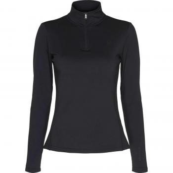 Kid's 1/2 Zip Long Sleeve Equine Jersey – Equipage Kolyma Black (140)