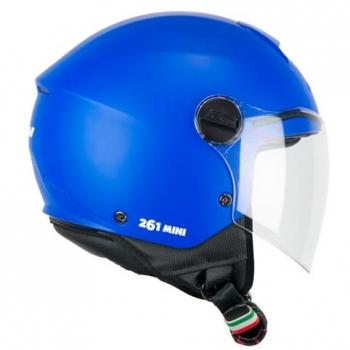 CGM Casco Jet Infantil 261A Mini Mono Azzurro Opaco 47 cm