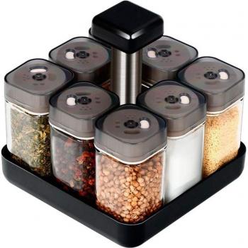 Style de Vie Eikenhouten Messenhouder – Magnetisch, Stalen Voet