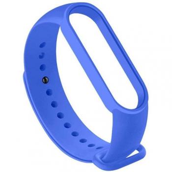 Correa de Silicona Azul Compatible con Xiaomi Mi Band 5/6 y Amazfit Band 5 Recambio Suave Flexible Pulsera Brazalete