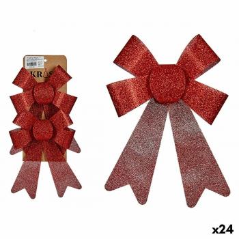 Krist+ Christbaumschmuck Schleifen Set Rot PVC 15 x 2 x 17 cm 24 Stü