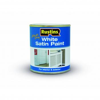 White Satin Paint (1 Litre), Rustins WHISW1000