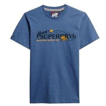 Superdry T-shirt Homme Outdoor Scene Bleu Taille L