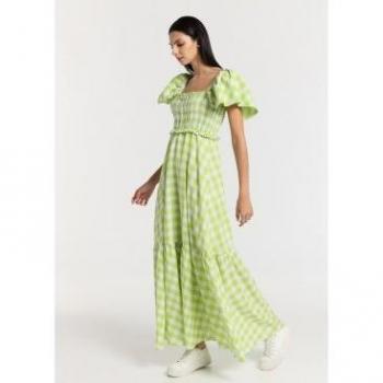 Robe Longue Coton Vert Lime Lois