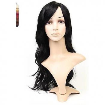 YONG Black Long Curly Wig