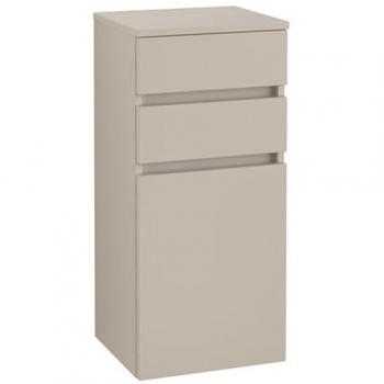 VILLEROY & BOCH Legato skříňka nízká, 1 dvířka + 2 zásuvky, pánty vlevo, 400 x 350 x 870 mm