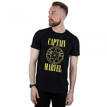 T-shirt grunge Marvel Captain Marvel per uomo
