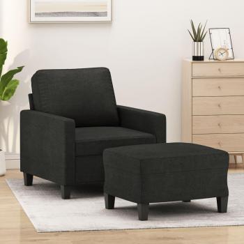 Siège Noir 60 cm – Fauteuil relax, Tissu, VidaXL