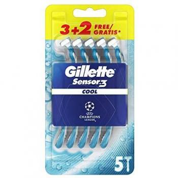 Afeitar Descartable Gillette Sensor 3 Cool 5 uds