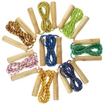 Fitness Equipment Wooden Handle Skipping Rope