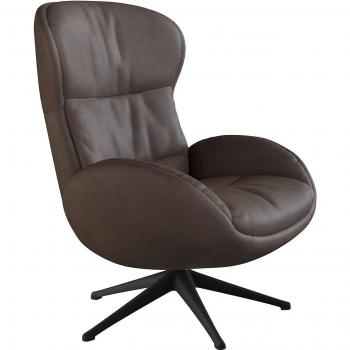 FLEXLUX Fernsehsessel Haze, drehbar und elegant, braun