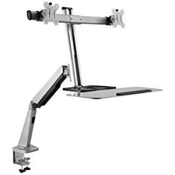 V7 DW1SSGSD-1E Dual-Monitorhalterung für Monitore von 13 bis 27 Zoll