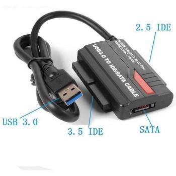 Adaptateur SATA/IDE USB 3.0/2.0 pour disque dur 2,5 à 3,5