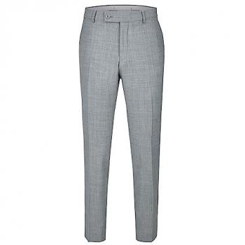 HECHTER PARIS Slim Fit Bügelfalten Anzughose Herren Größe 50 Hellgrau