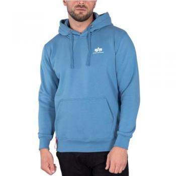 Felpa Alpha Industries con Cappuccio Blu Airforce XL