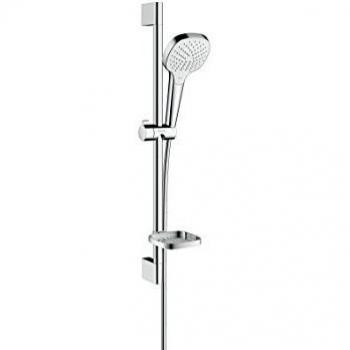 Hansgrohe Croma Select E Vario Shower Set with Soap Dish, 65cm Slide Bar, Chrome