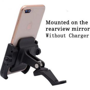 Soporte de teléfono con carga USB para motocicleta