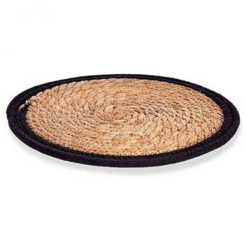 Tapete Kinvara 30 cm, Natural y Borde Negro – San Ignacio