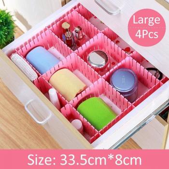 4pc Adjustable Storage Drawer Dividers