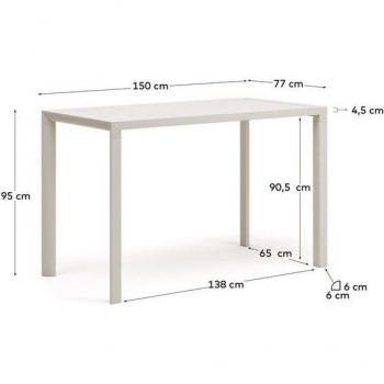 KAVE HOME Tavolo da Esterno Culip 150x77 cm