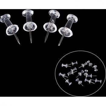 40pcs Clear Push Pins for Office Use